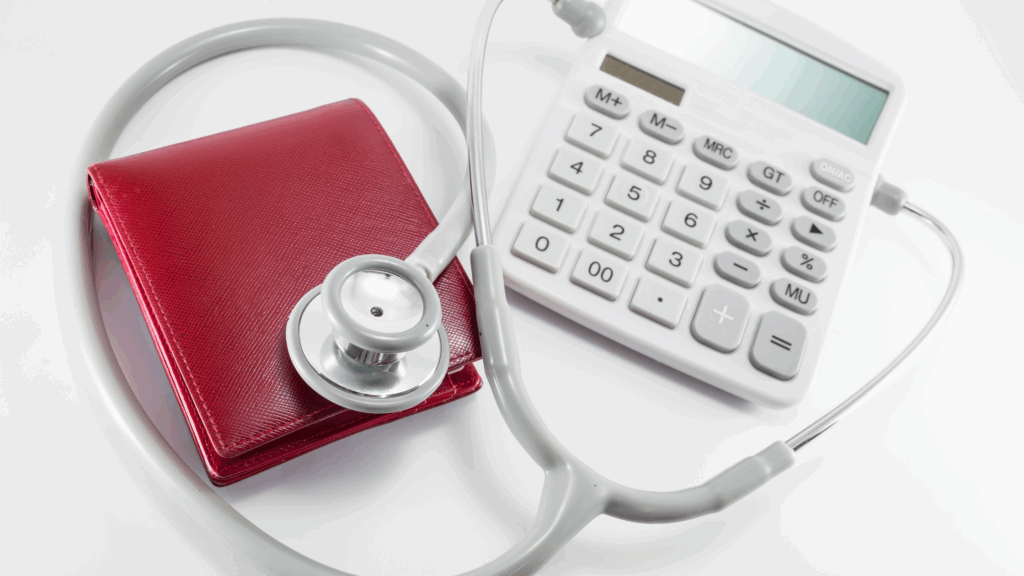 Financial health check with a calculator